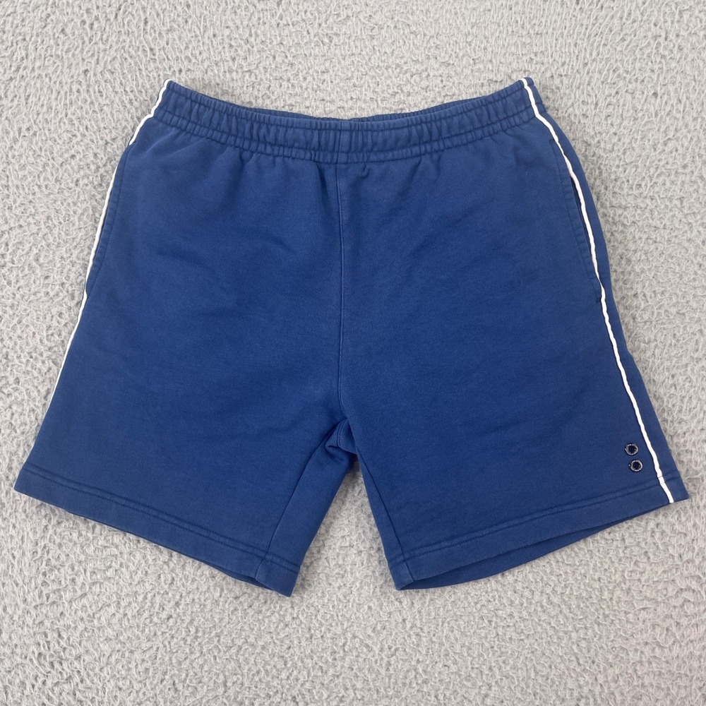 Ron Dorff Sweat Shorts Mens Medium Blue Elastic Waist Drawstring RD Eyelets
